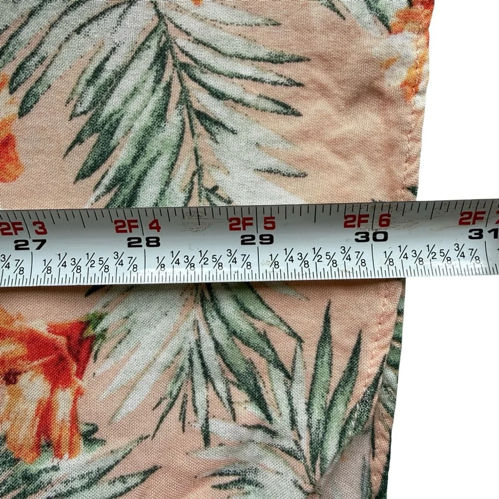Forever 21 Peach Tropical Floral Mini Dress Size M Vacation Beach Resortwear